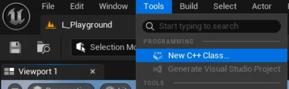 C++ Class Creation Menu