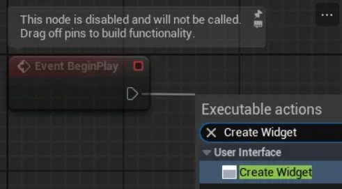 Adding Create Widget Node